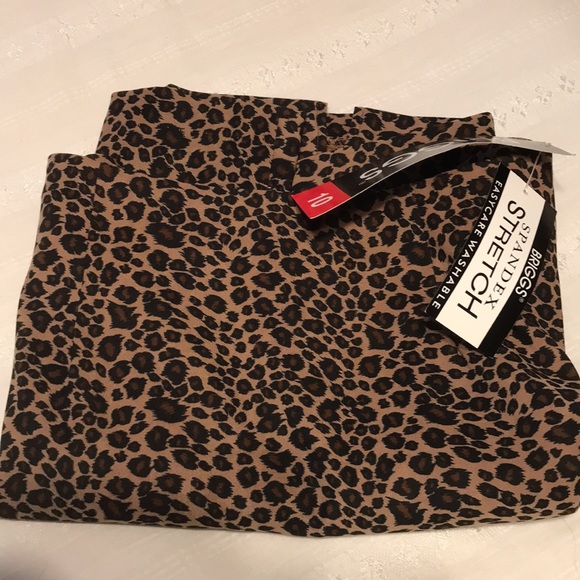 Ladies Briggs Leopard Spandex Stretch Skirt - Picture 11 of 11